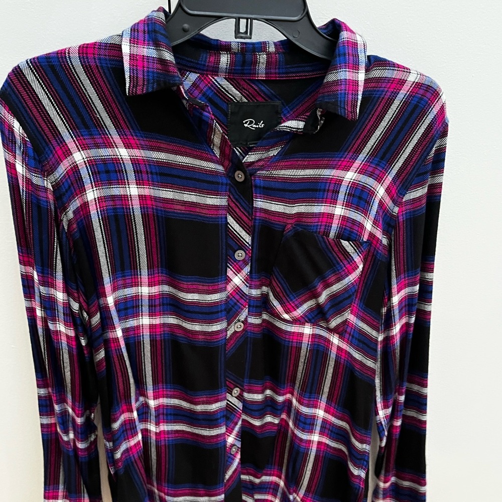 Rails Hunter Electric Blue XS Plaid Shirt